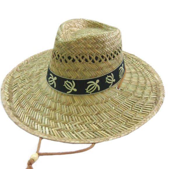 Turtle Printed Farmers Sun Straw Hat