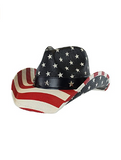 American Flag Straw Cowboy Hat
